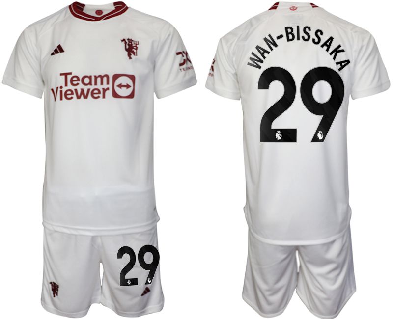 Men 2023-2024 Club Manchester United away white #29 Soccer Jersey